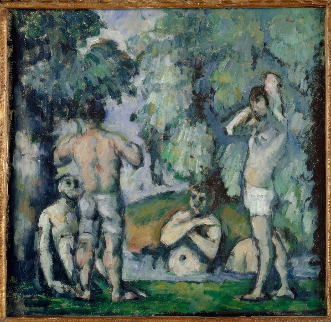 De vijf baders door Paul Cézanne