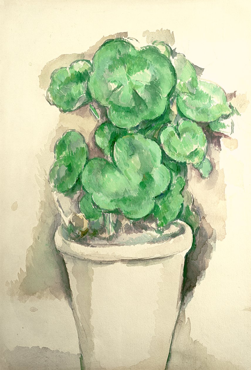 Pot met Geraniums, ca. 1885 door Paul Cézanne