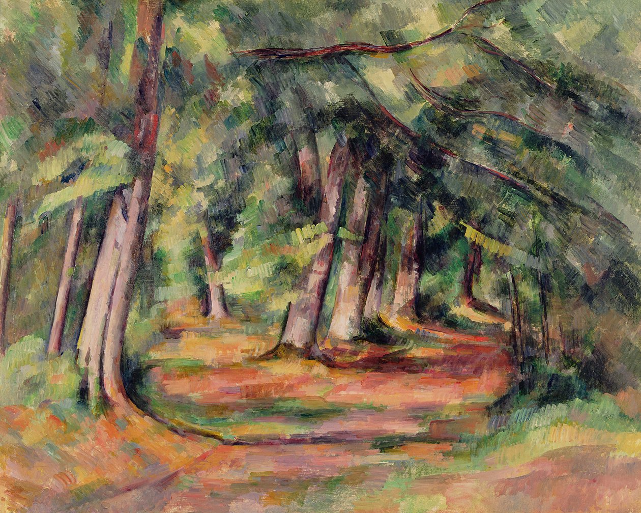 Sous-bois (bij Jas de Bouffan) 1890-94 door Paul Cézanne