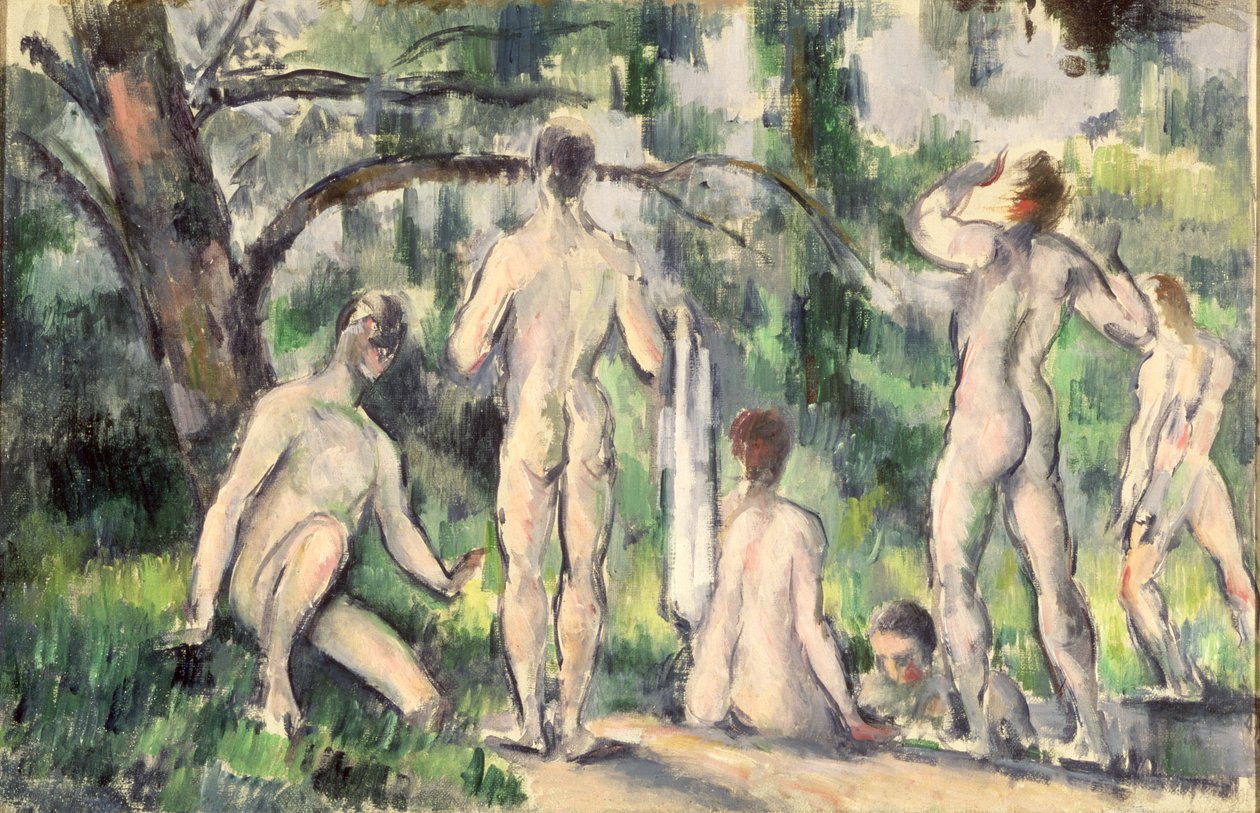Studie van Baders, c.1895-98 door Paul Cézanne