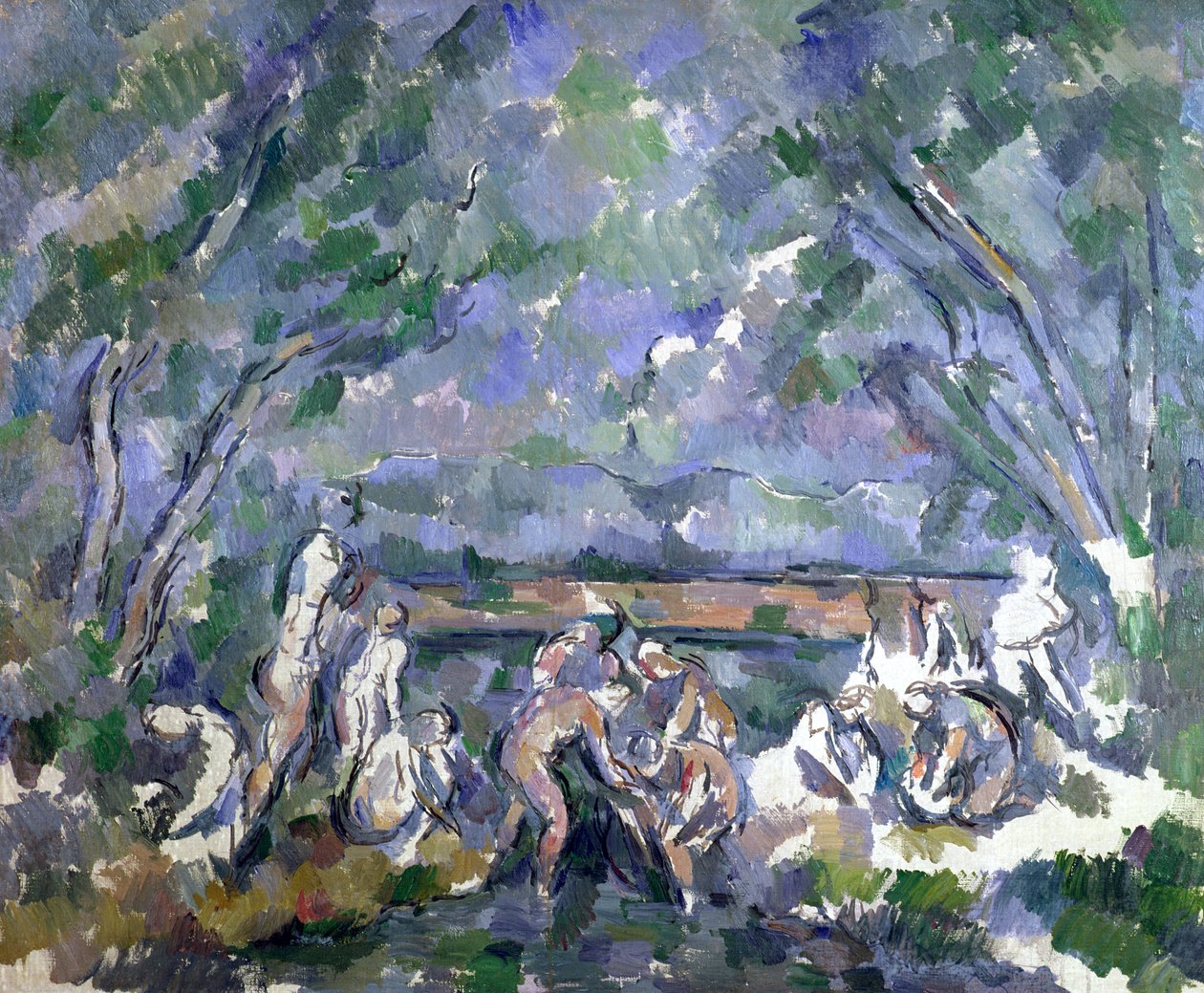 De baders, 1902-06 door Paul Cézanne
