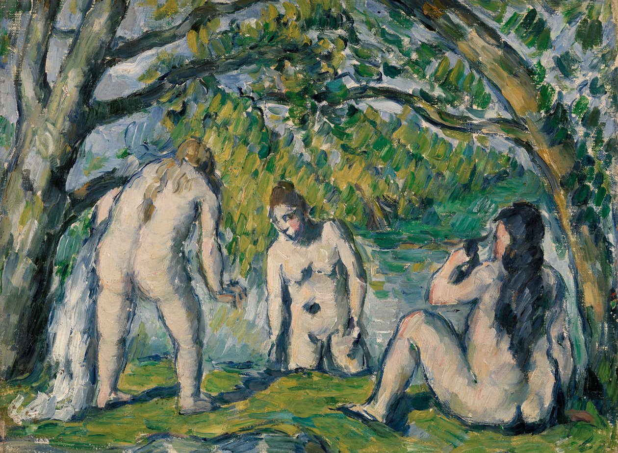 Drie baders door Paul Cézanne