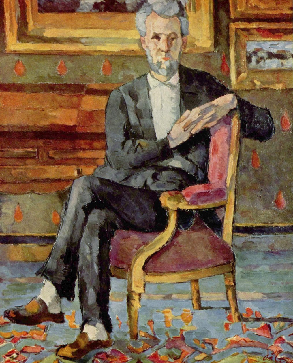 Victor Chocquet Zittend door Paul Cézanne
