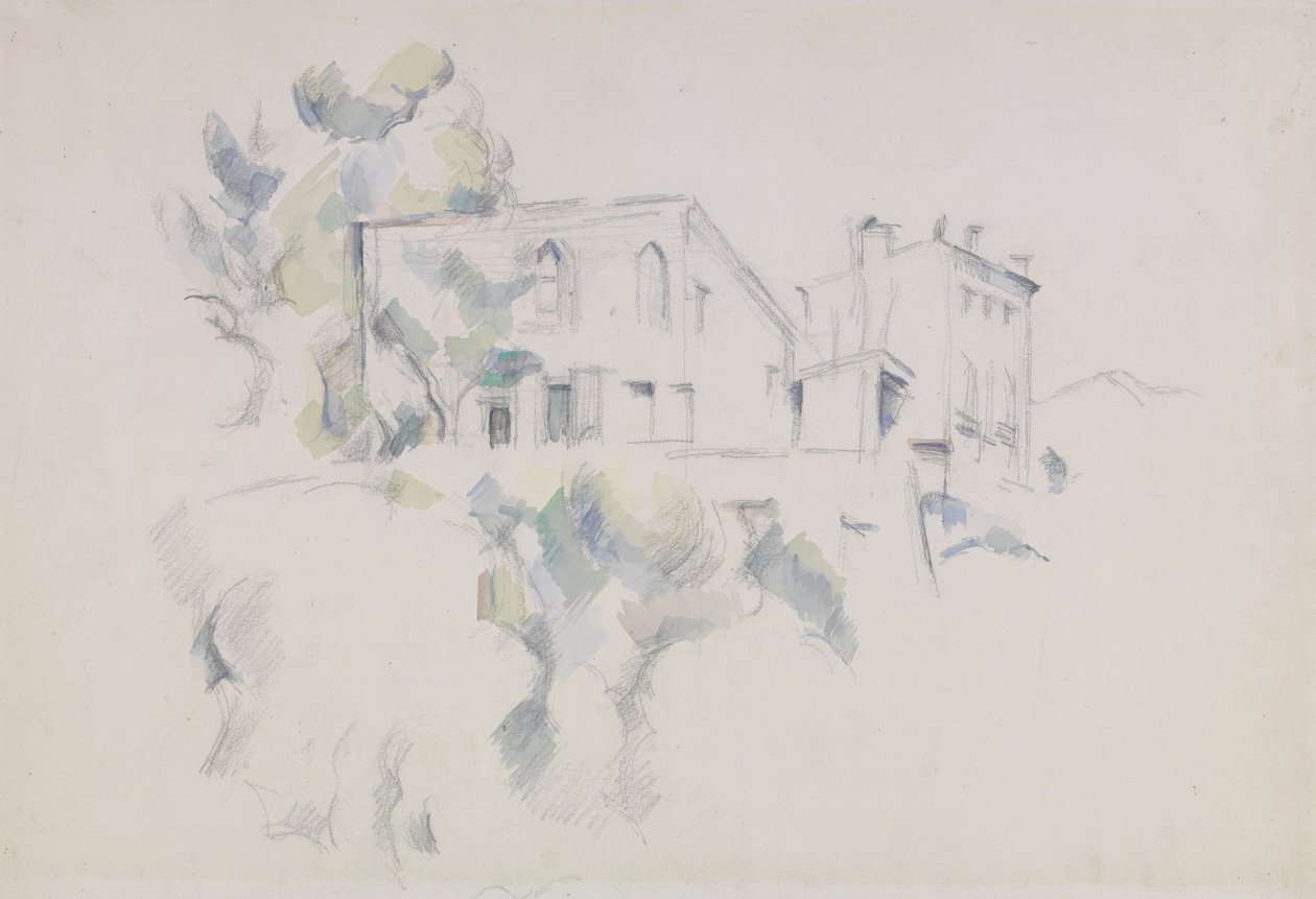 Uitzicht op Château Noir door Paul Cézanne