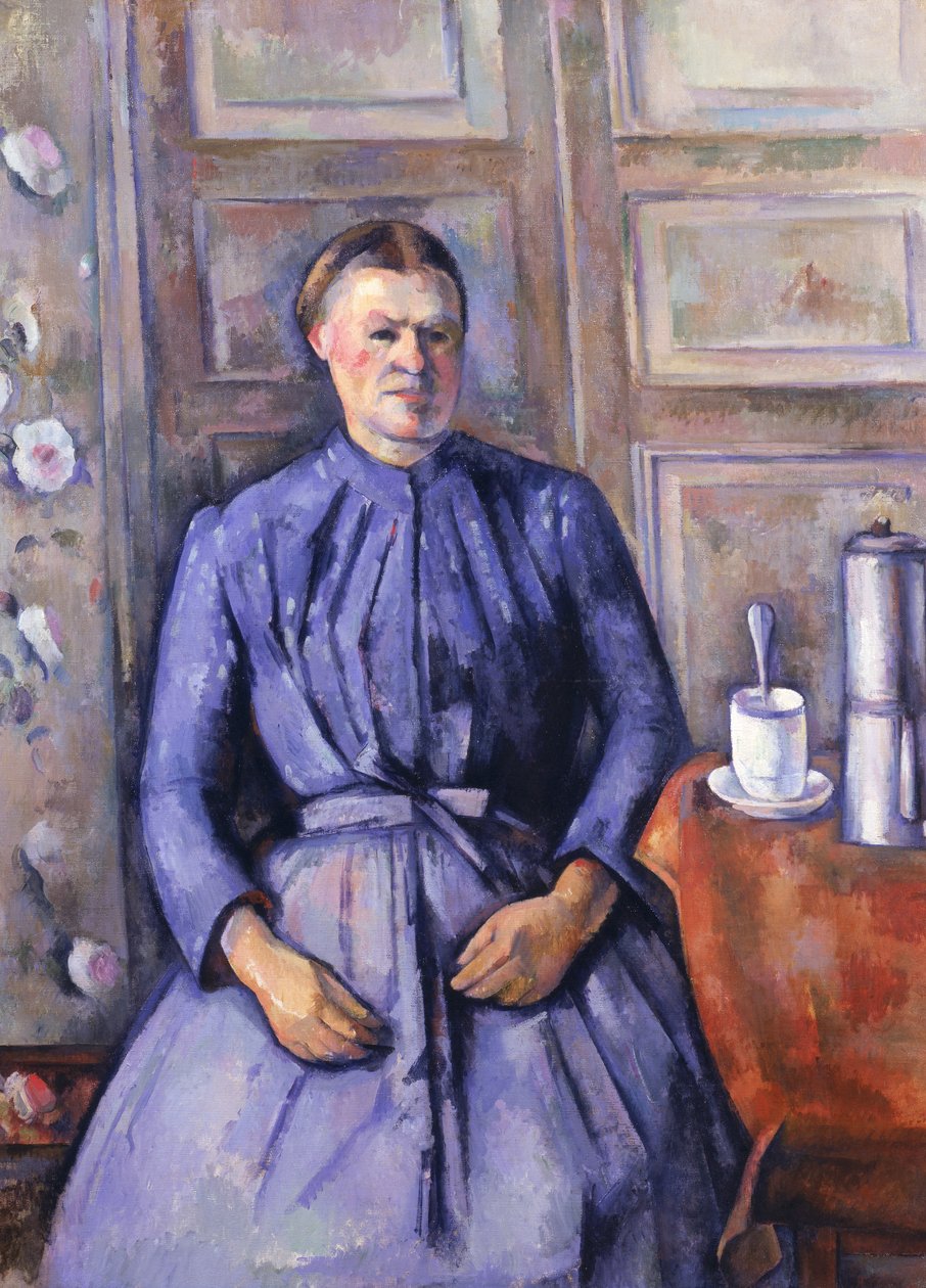 Vrouw met een koffiepot, c.1890-95 door Paul Cézanne