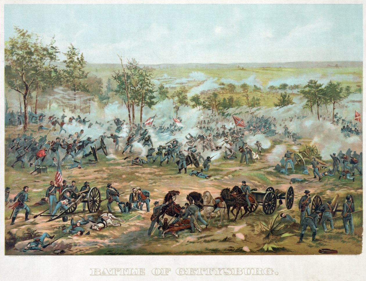 Slag bij Gettysburg, uitgegeven 1898 door Paul Dominique Philippoteaux