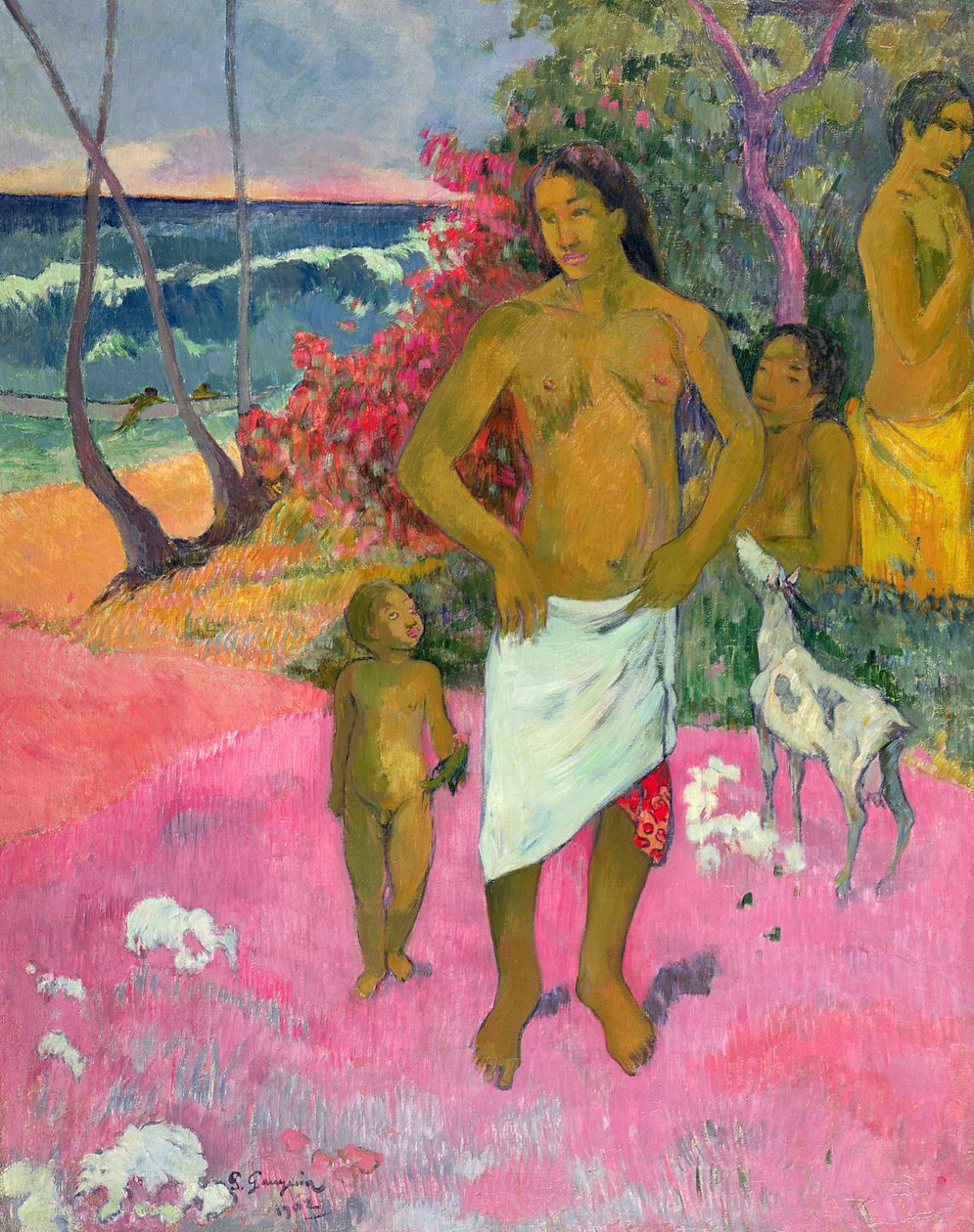 Een wandeling langs de zee, 1902 door Paul Gauguin