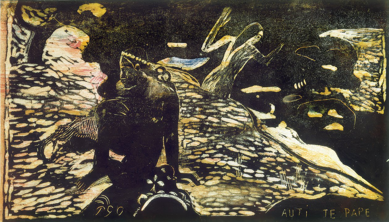 Auti Te Pape door Paul Gauguin