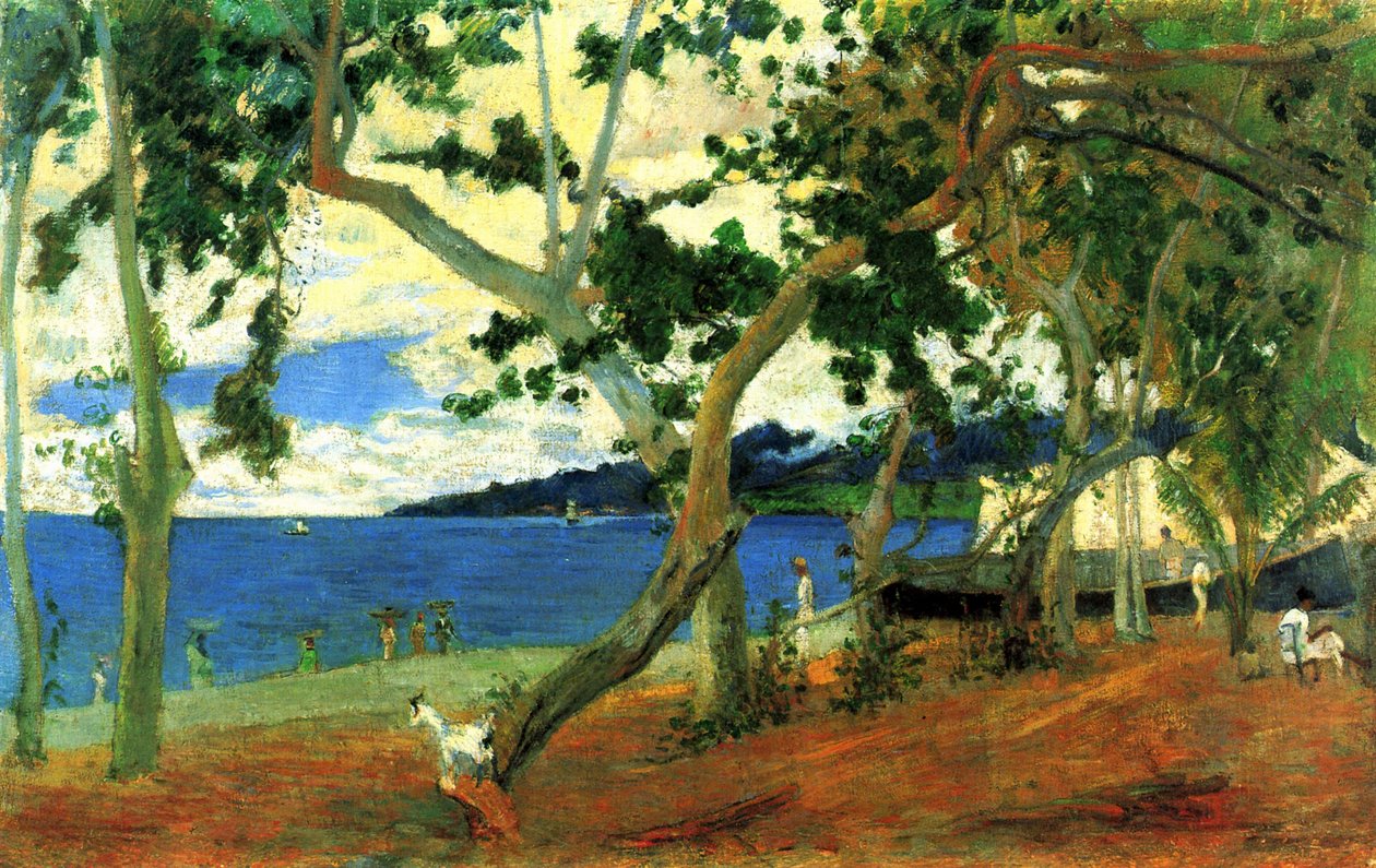 Aan de Kust, Martinique door Paul Gauguin
