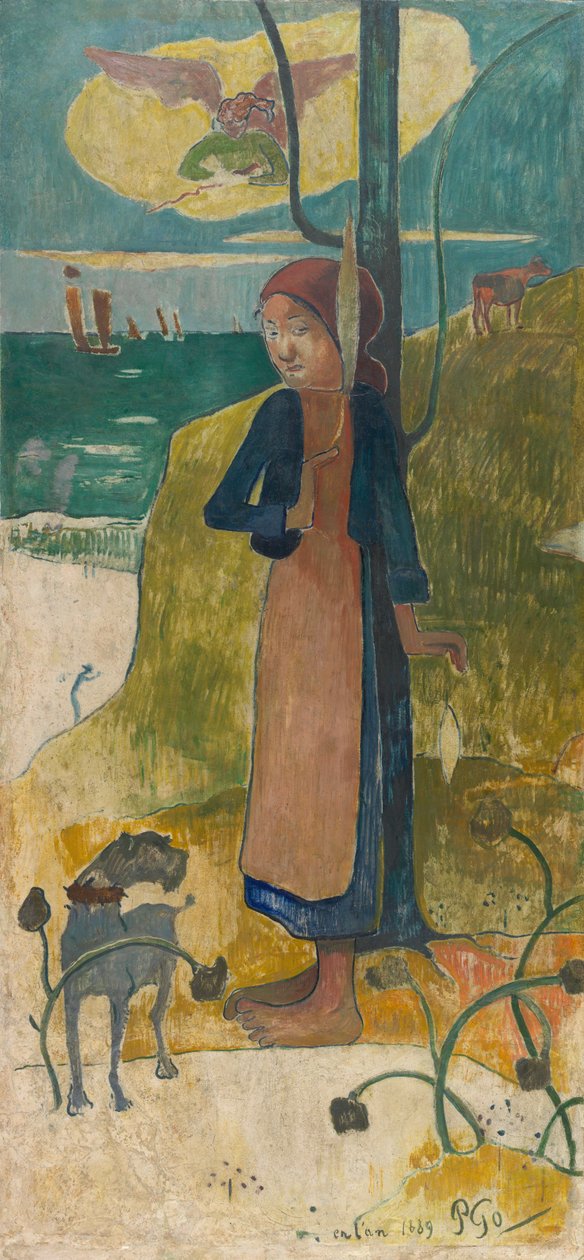 Jonge Bretonse bij het spinnenwiel, of Jeanne d