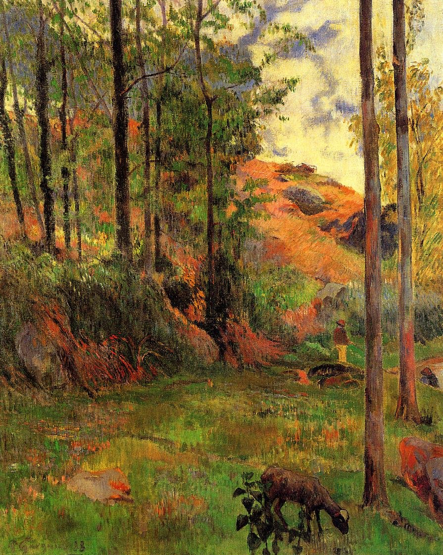 Pad naar de Aven door Paul Gauguin