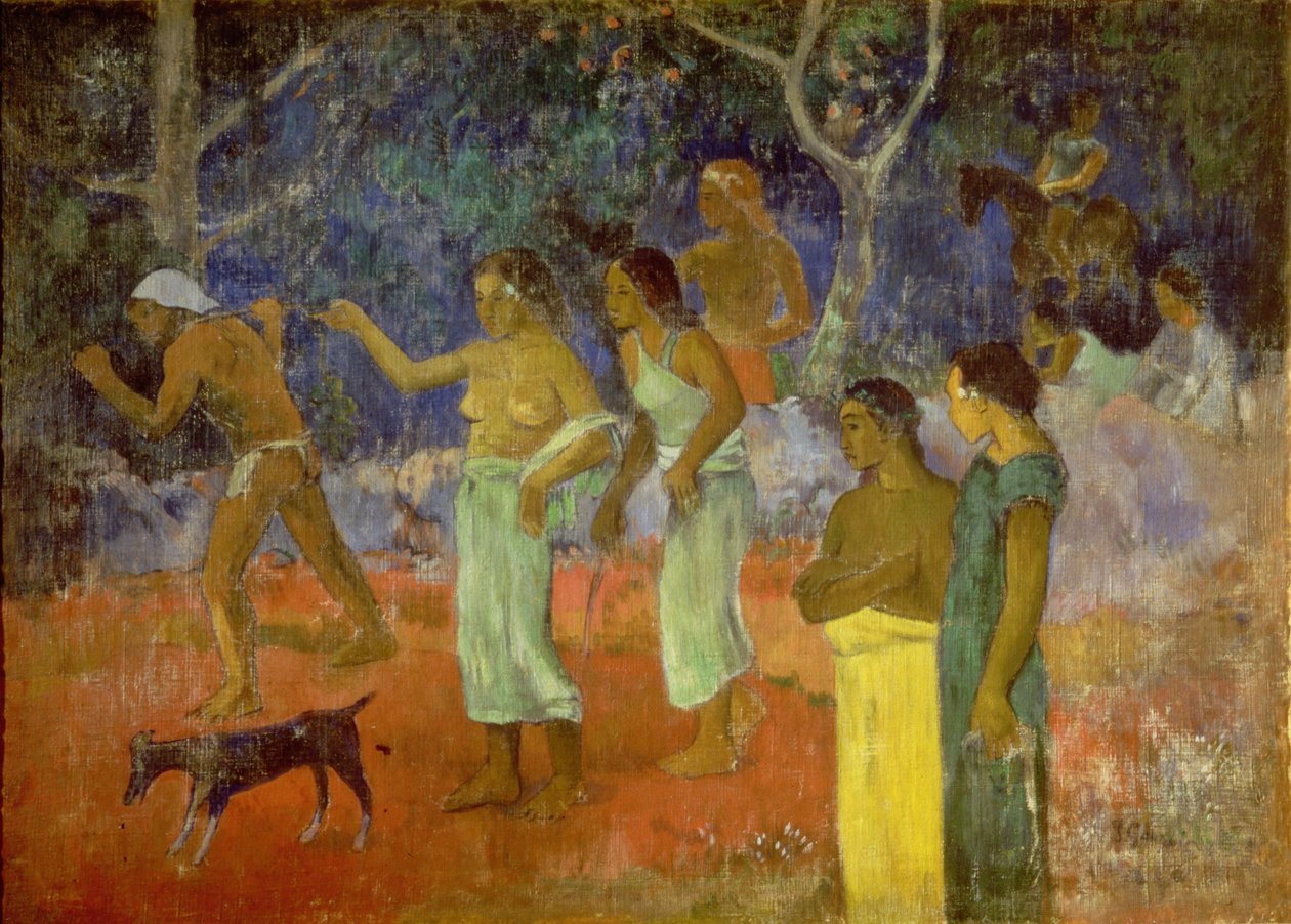 Scène uit het Tahitiaanse Leven, 1896 door Paul Gauguin
