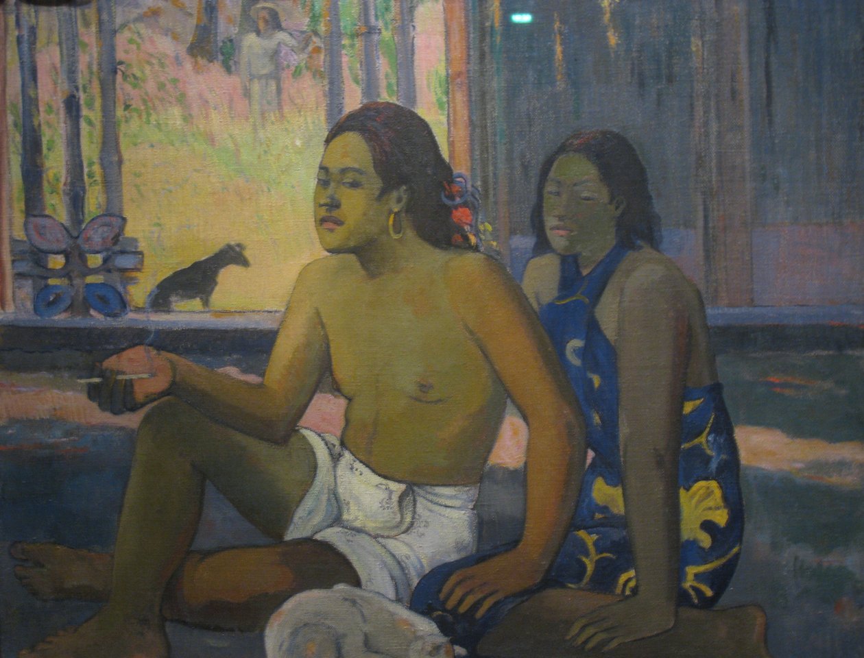 Tahitianen in een kamer door Paul Gauguin