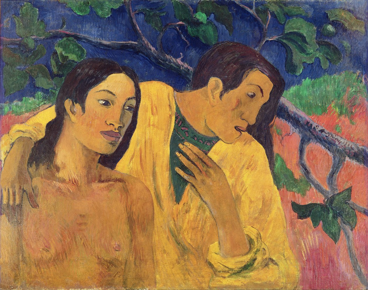 De vlucht of Tahitiaans idylle, 1902 door Paul Gauguin