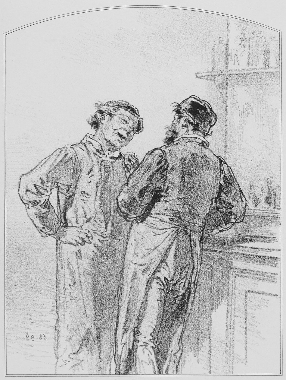 La goutte, Plaat 17 uit Les Toquades, 1858 door Paul Gavarni