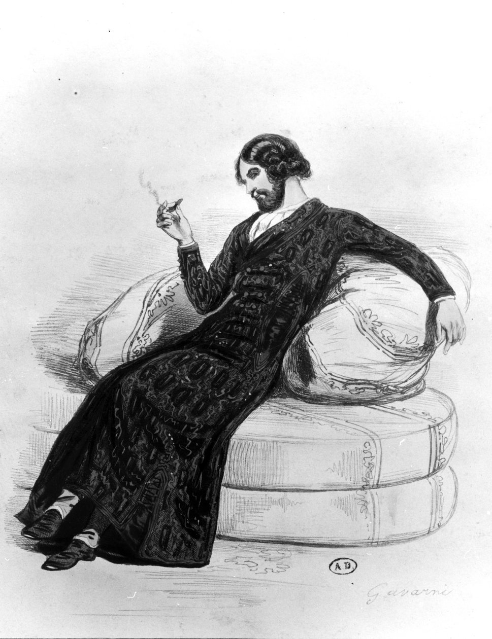 De Kunstenaar, ca. 1830 door Paul Gavarni