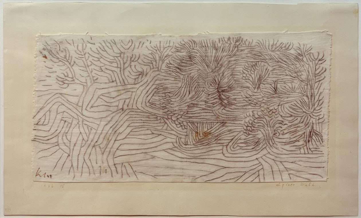 Alpien bos door Paul Klee