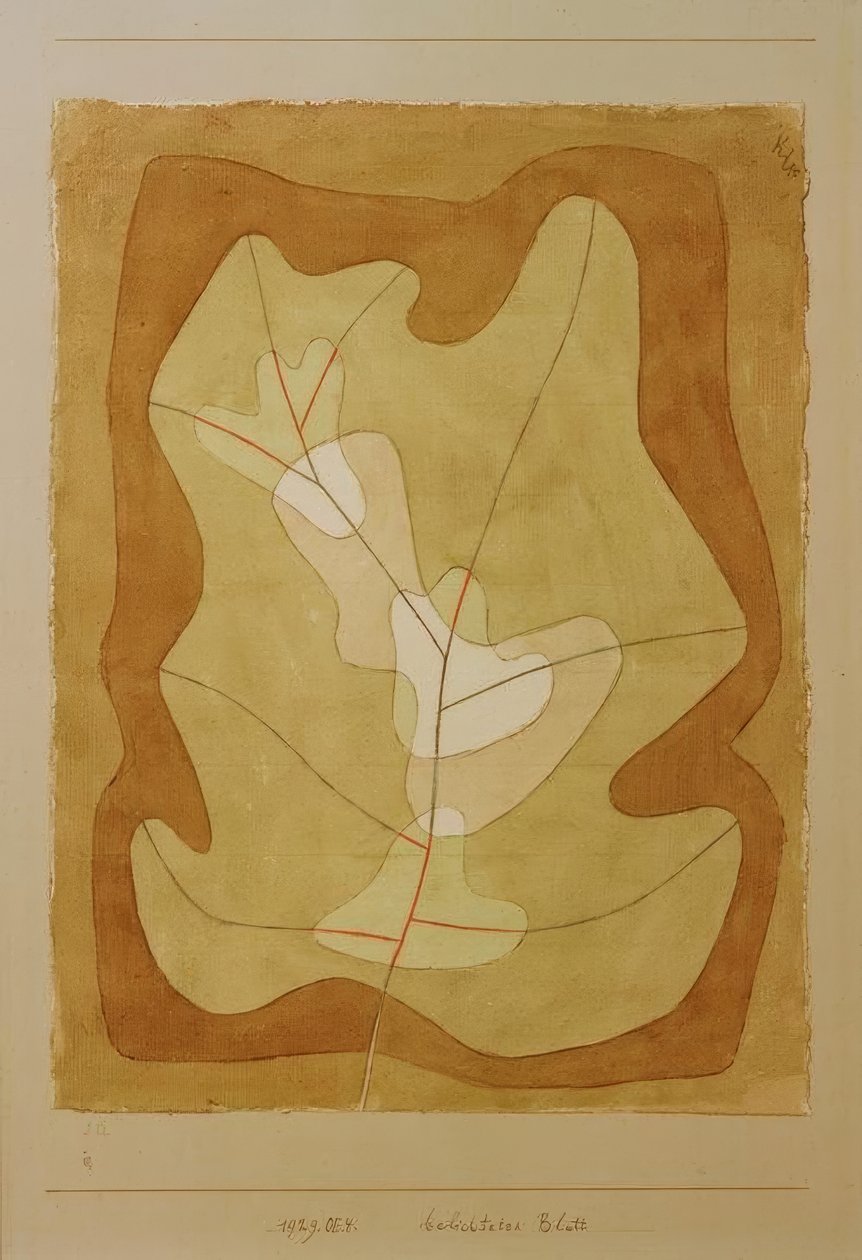 Belicht Blad door Paul Klee