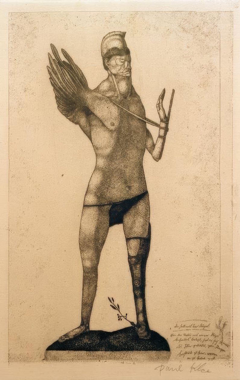 De held met de vleugel door Paul Klee