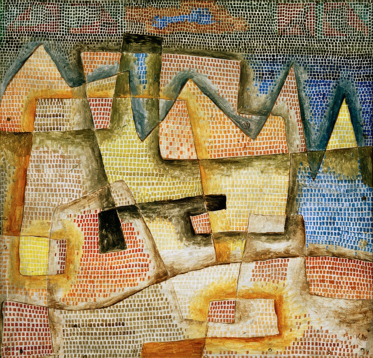 Rotsachtige kust door Paul Klee