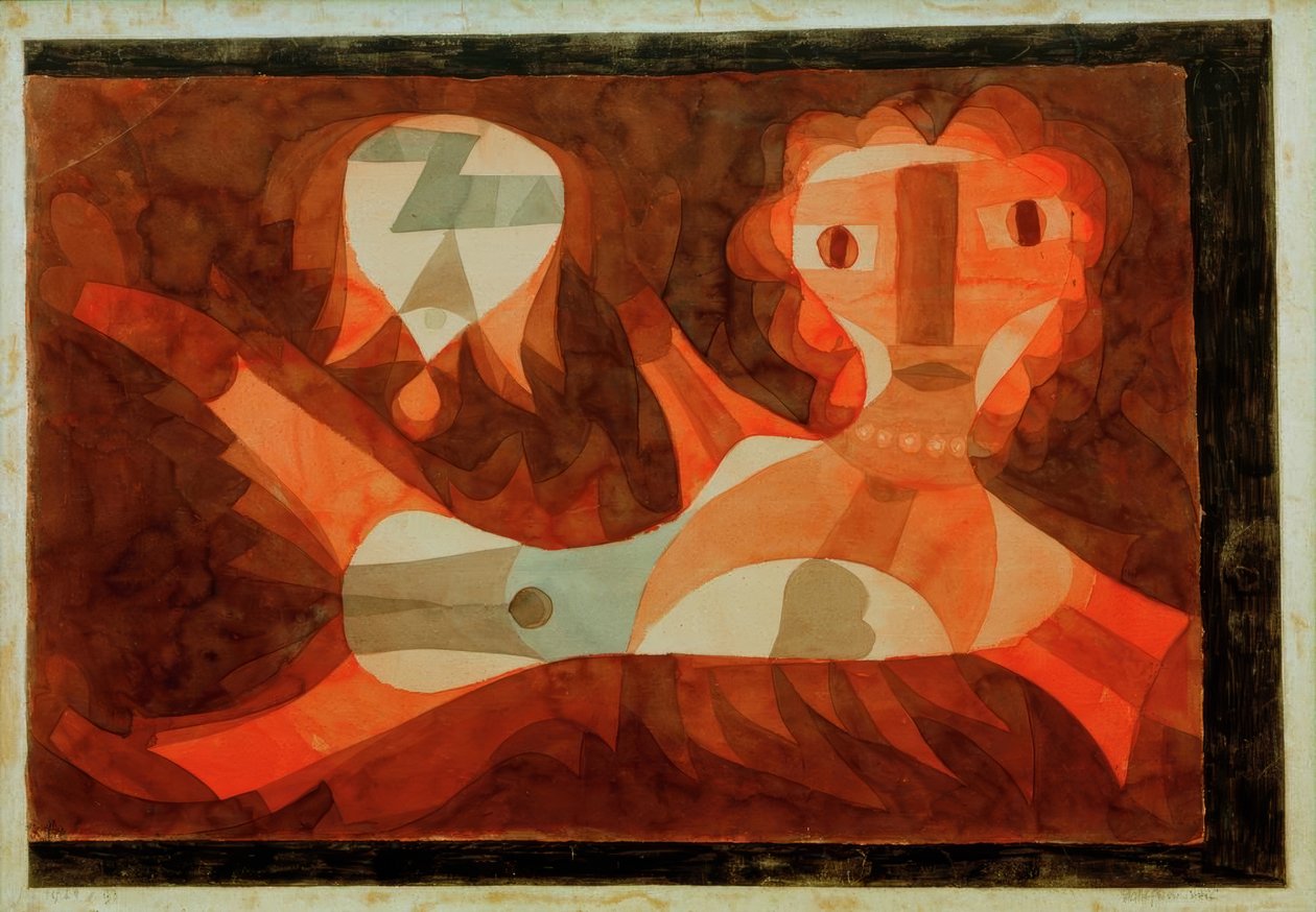 Goudvis-vrouw door Paul Klee