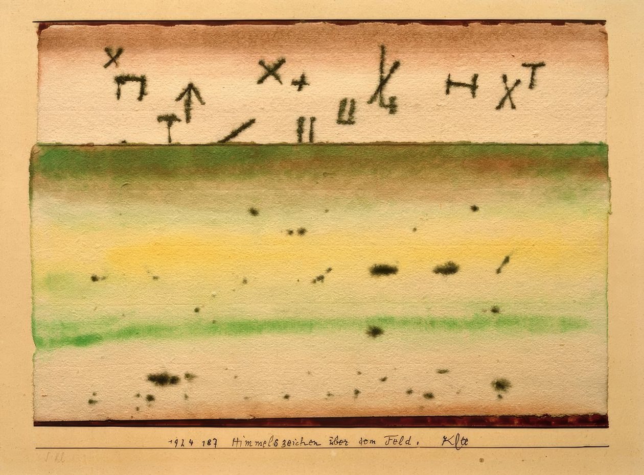 Hemeltekens boven het veld door Paul Klee