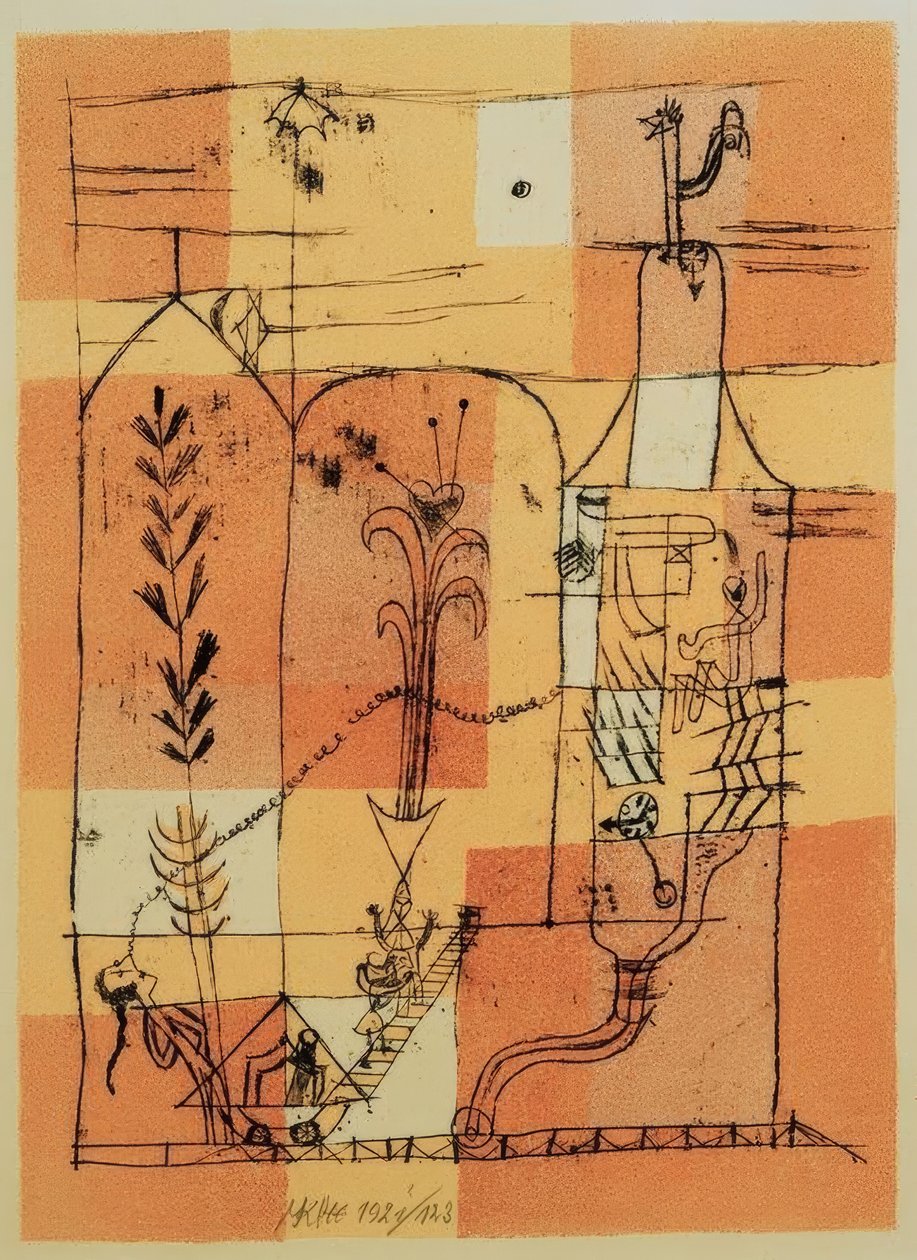Hoffmanneske scène door Paul Klee