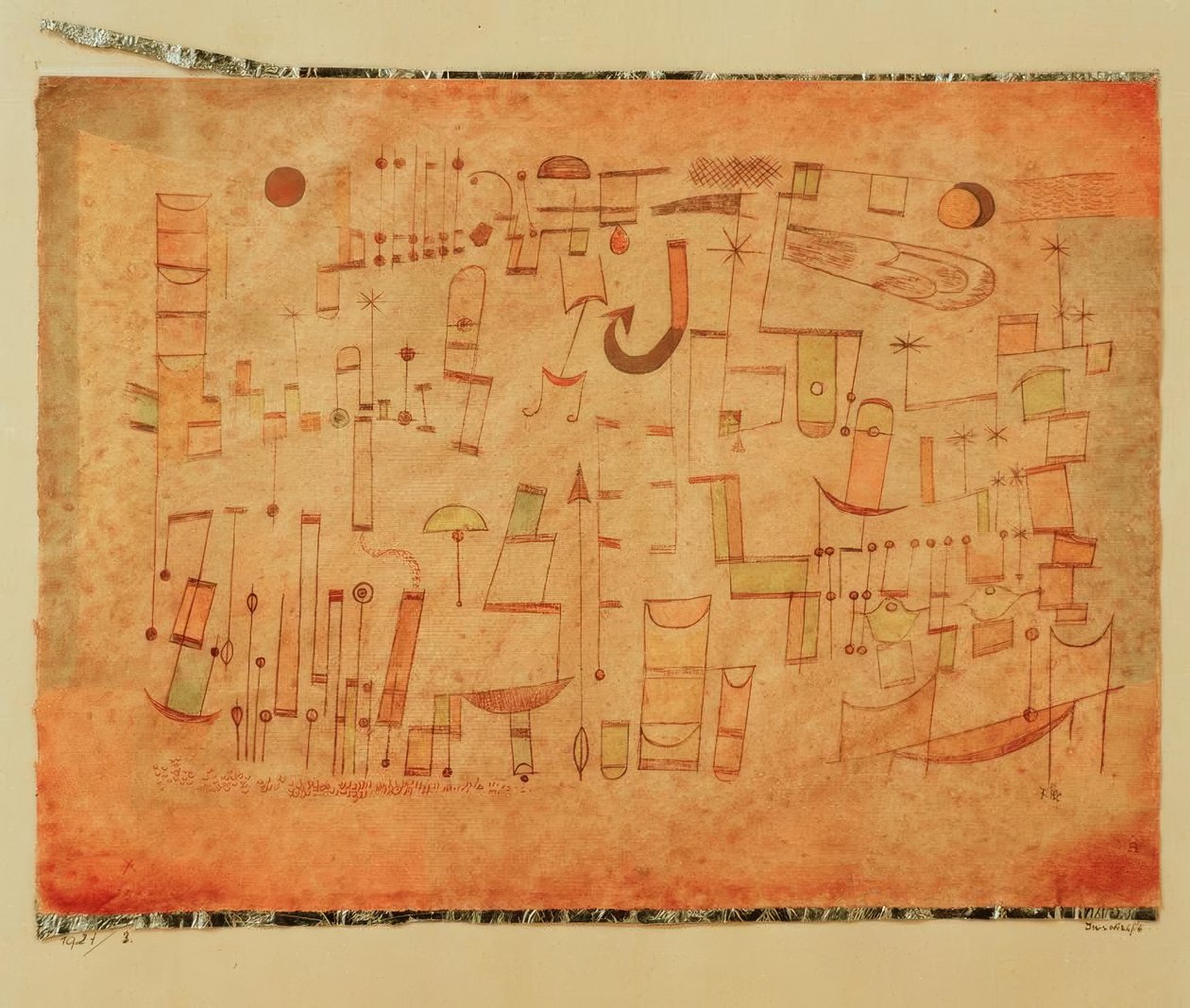 Inscriptie door Paul Klee