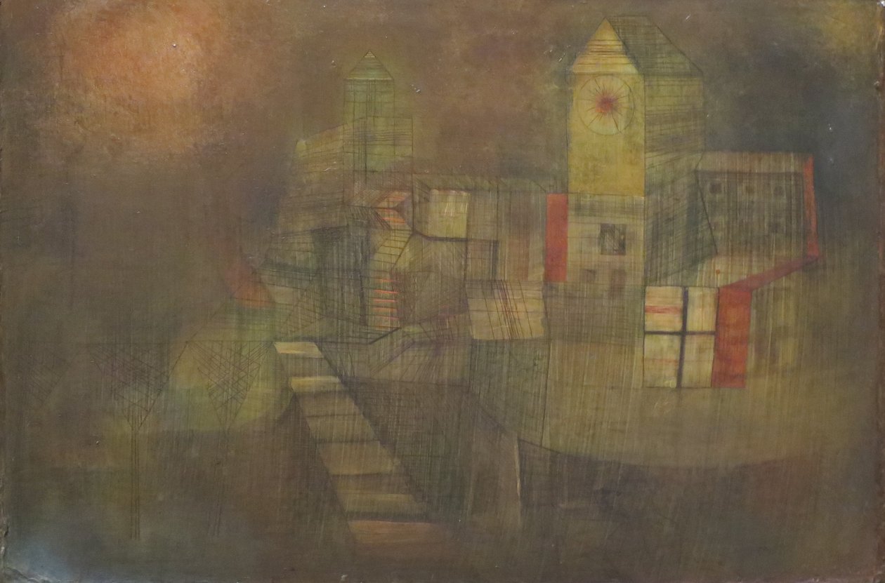 Klein Dorp in de Herfstzon door Paul Klee