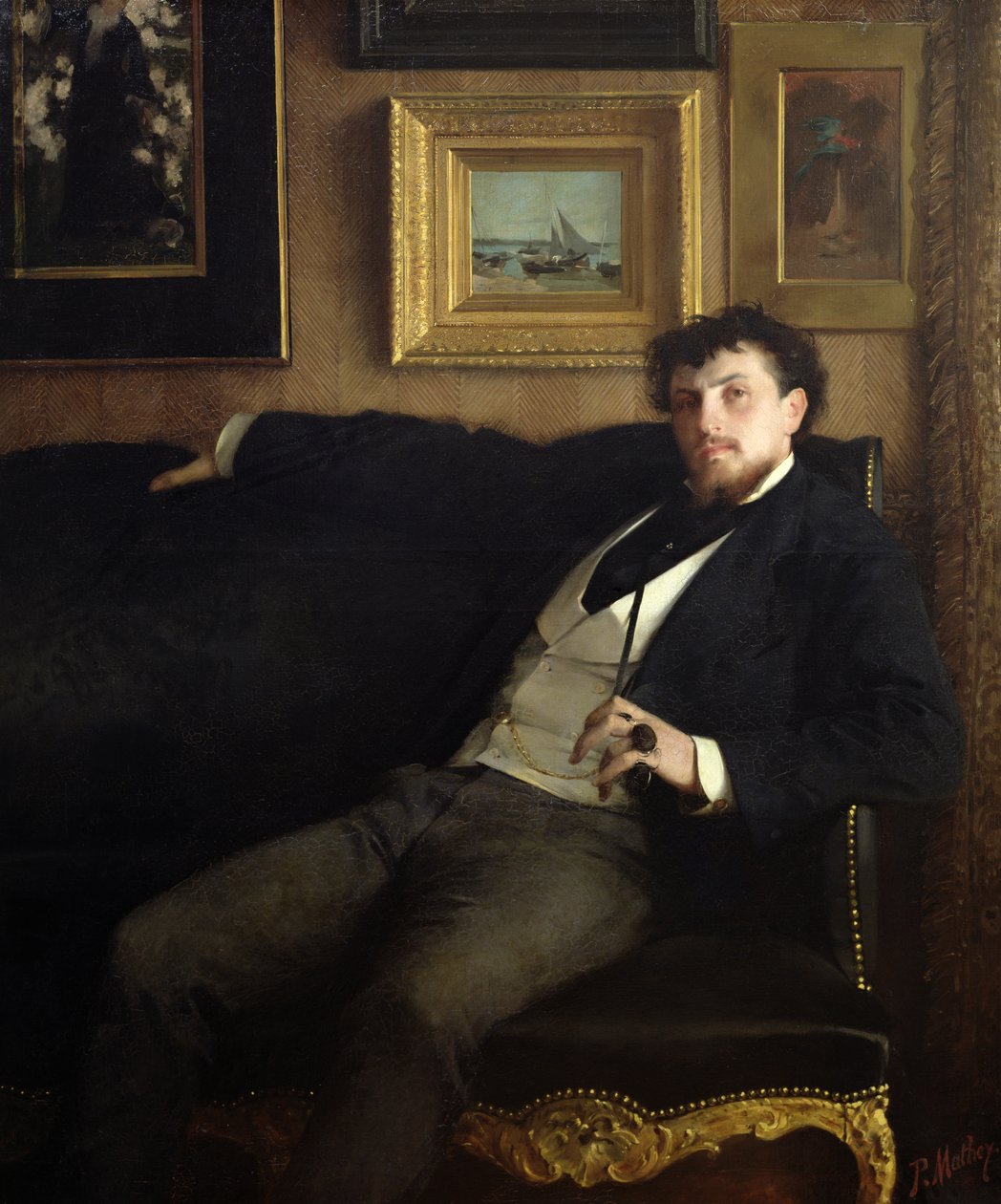Portret van Ernest Duez (1843-96) 1876 door Paul Mathey