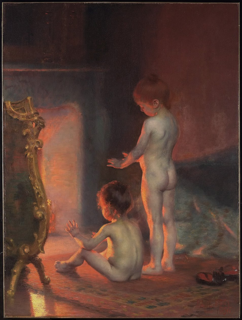 Na het Bad, 1890 door Paul Peel