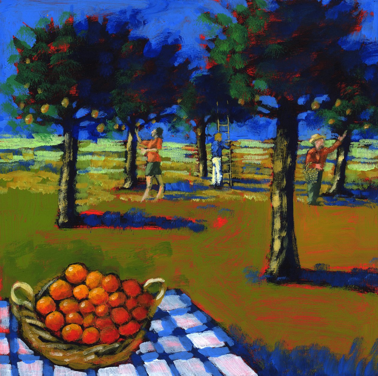 Sinaasappels plukken, 2008 door Paul Powis