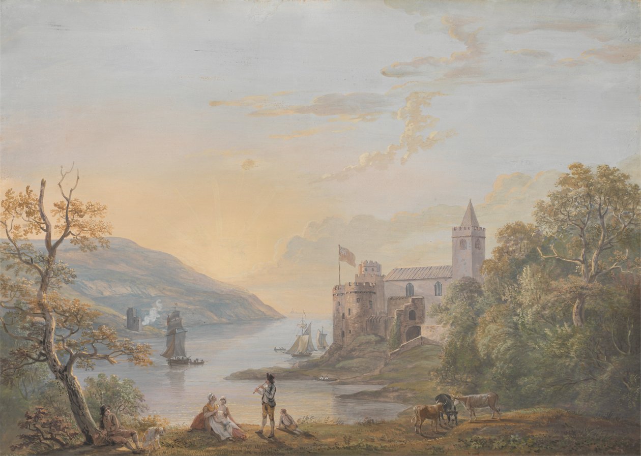 Dartmouth Kasteel door Paul Sandby