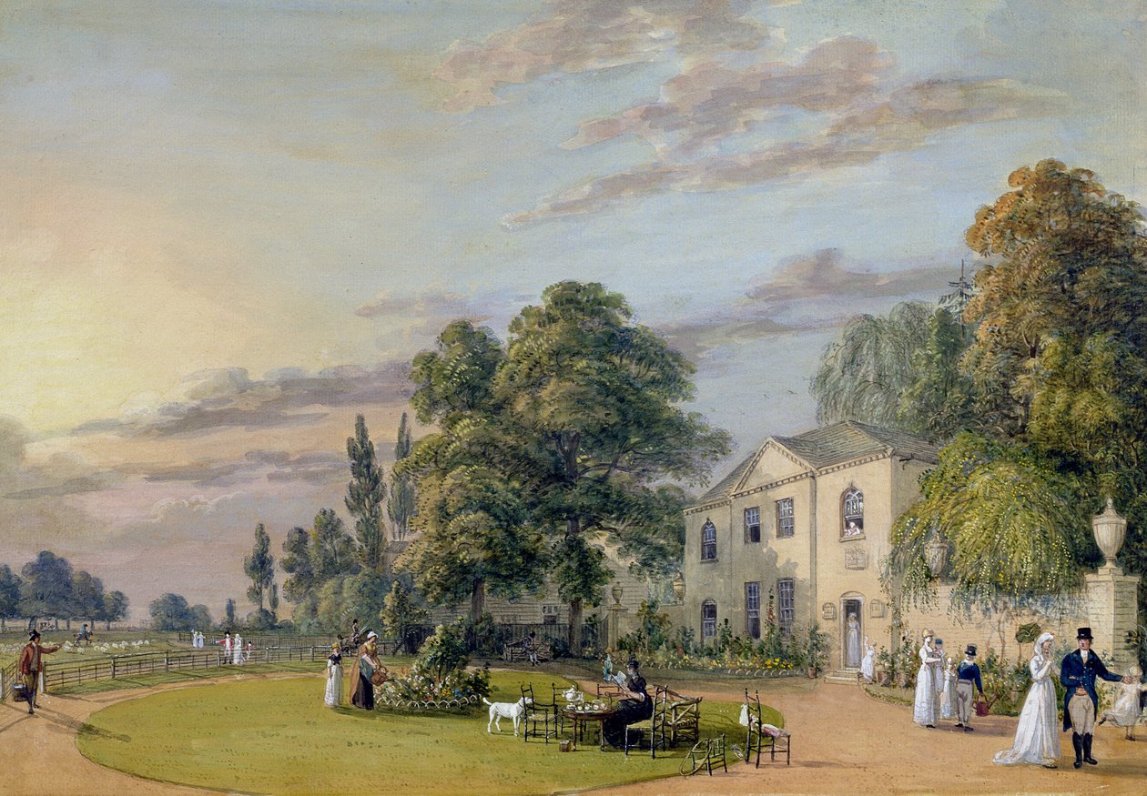 Thee in Englefield Green door Paul Sandby