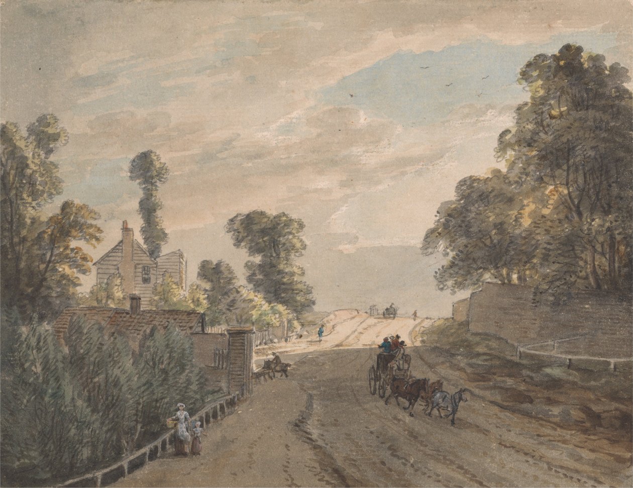 De Bayswater tolpoort door Paul Sandby