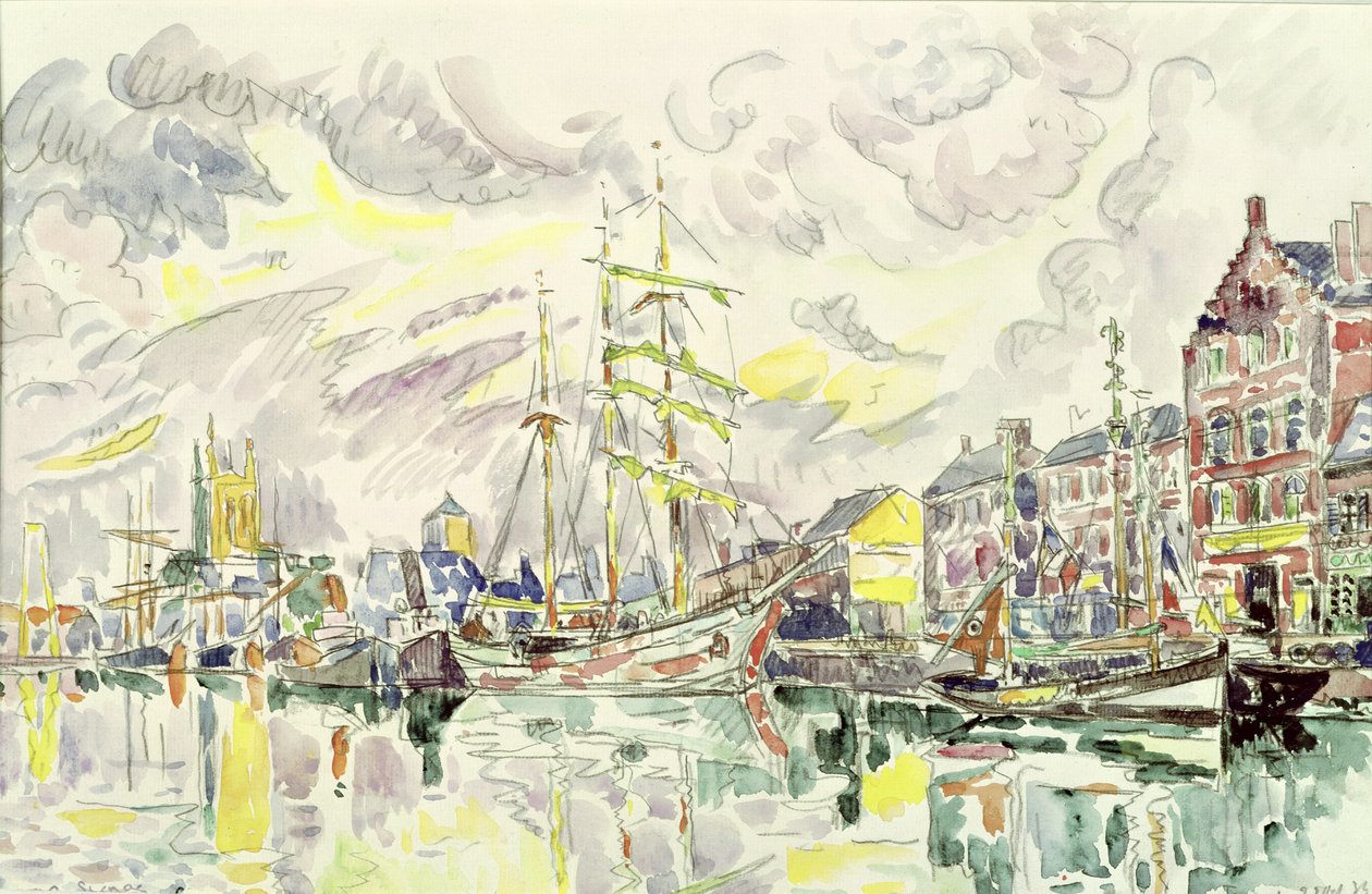 Fecamp, 1934 door Paul Signac