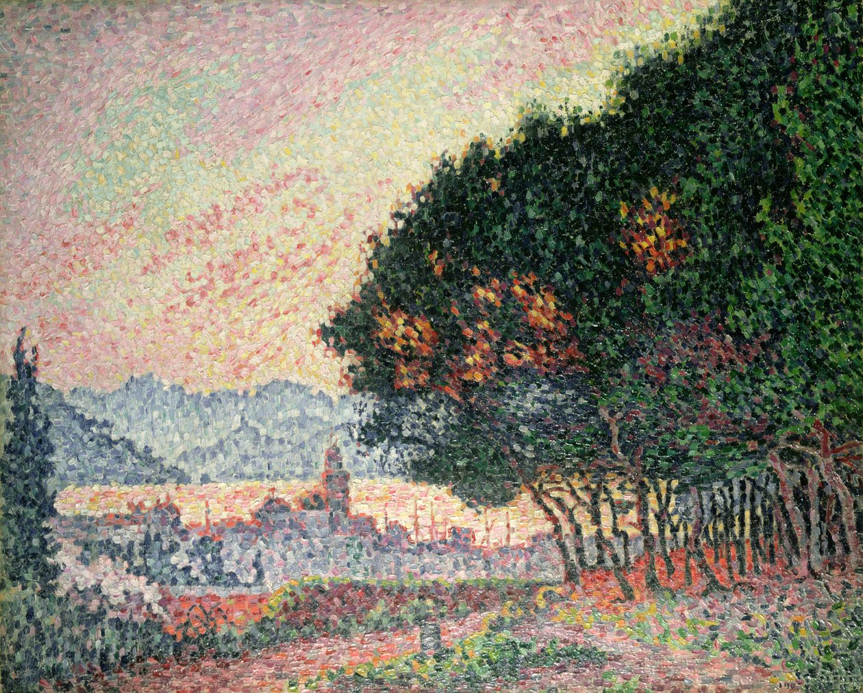Bos bij St. Tropez, 1902 door Paul Signac