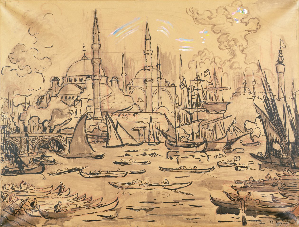 Haghia Sophia, Istanbul door Paul Signac