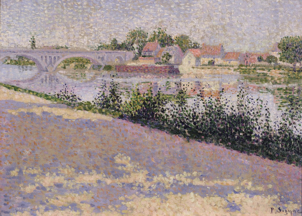 Les Andelys, Port Morin, 1886 door Paul Signac