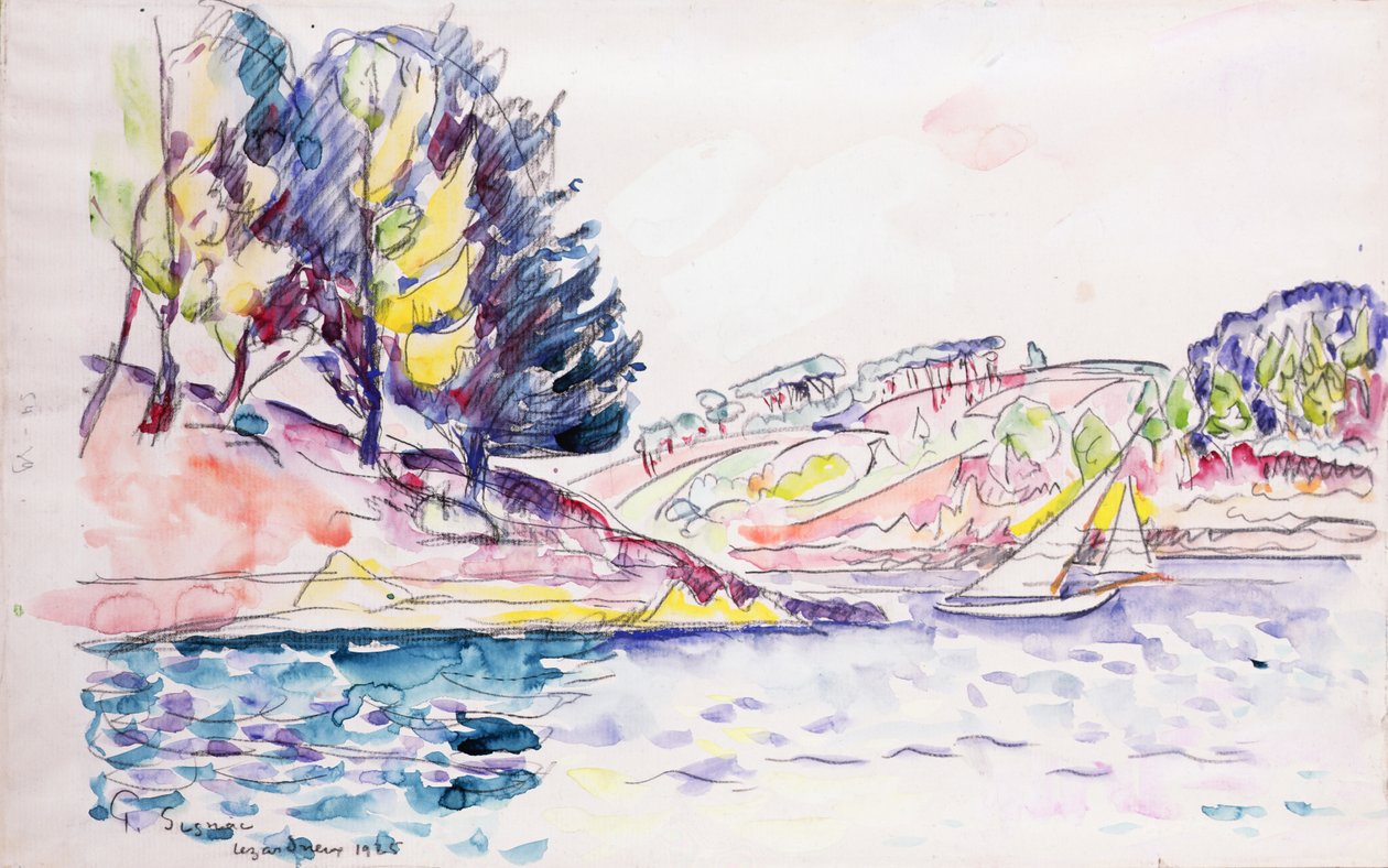 Lezardrieux, 1925 door Paul Signac