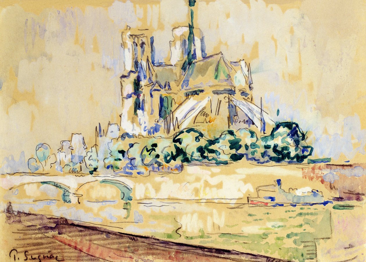 Notre Dame, 1885 door Paul Signac