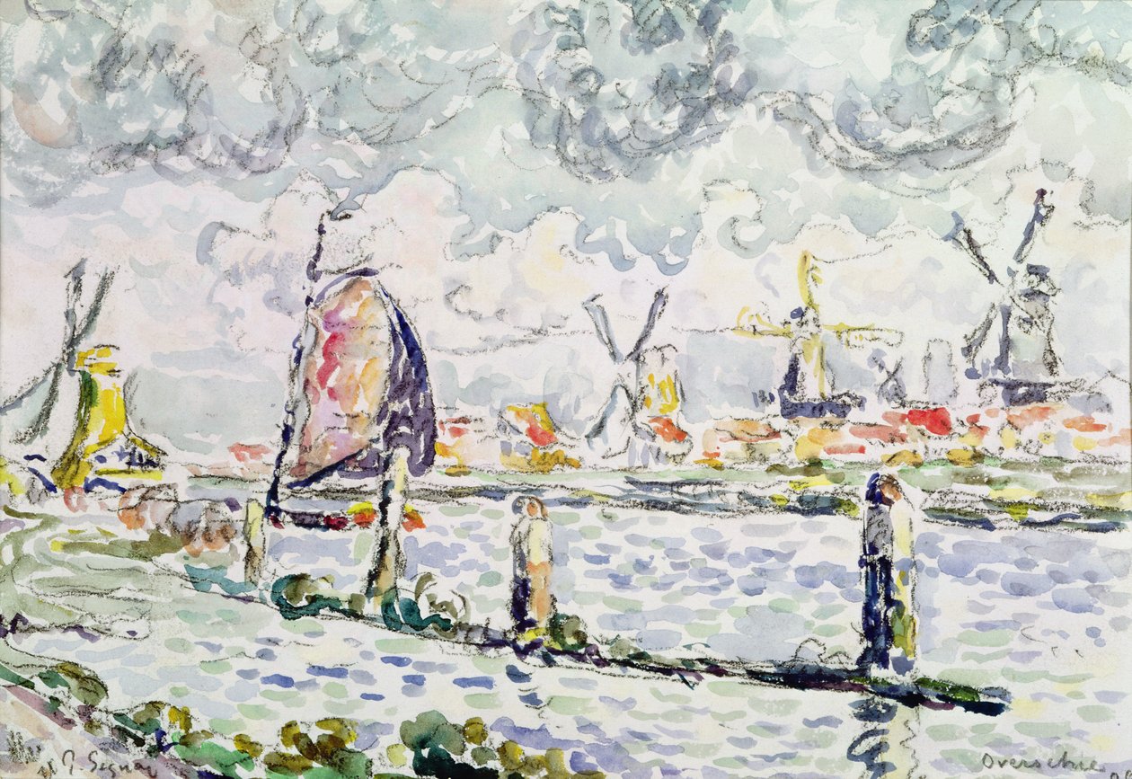 Overschie, 1906 door Paul Signac