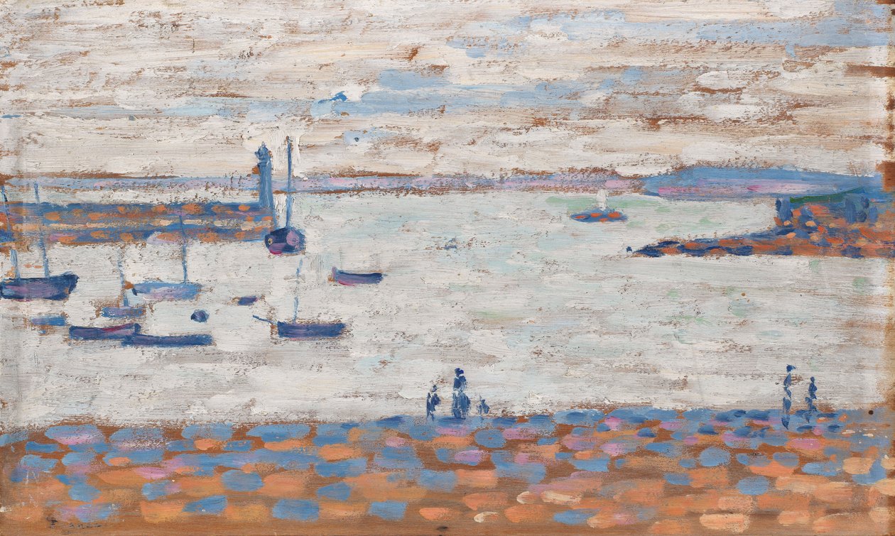 De ingang naar de haven, Portrieux door Paul Signac