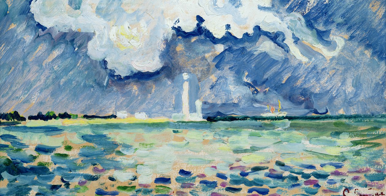 De vuurtoren van Gatteville door Paul Signac