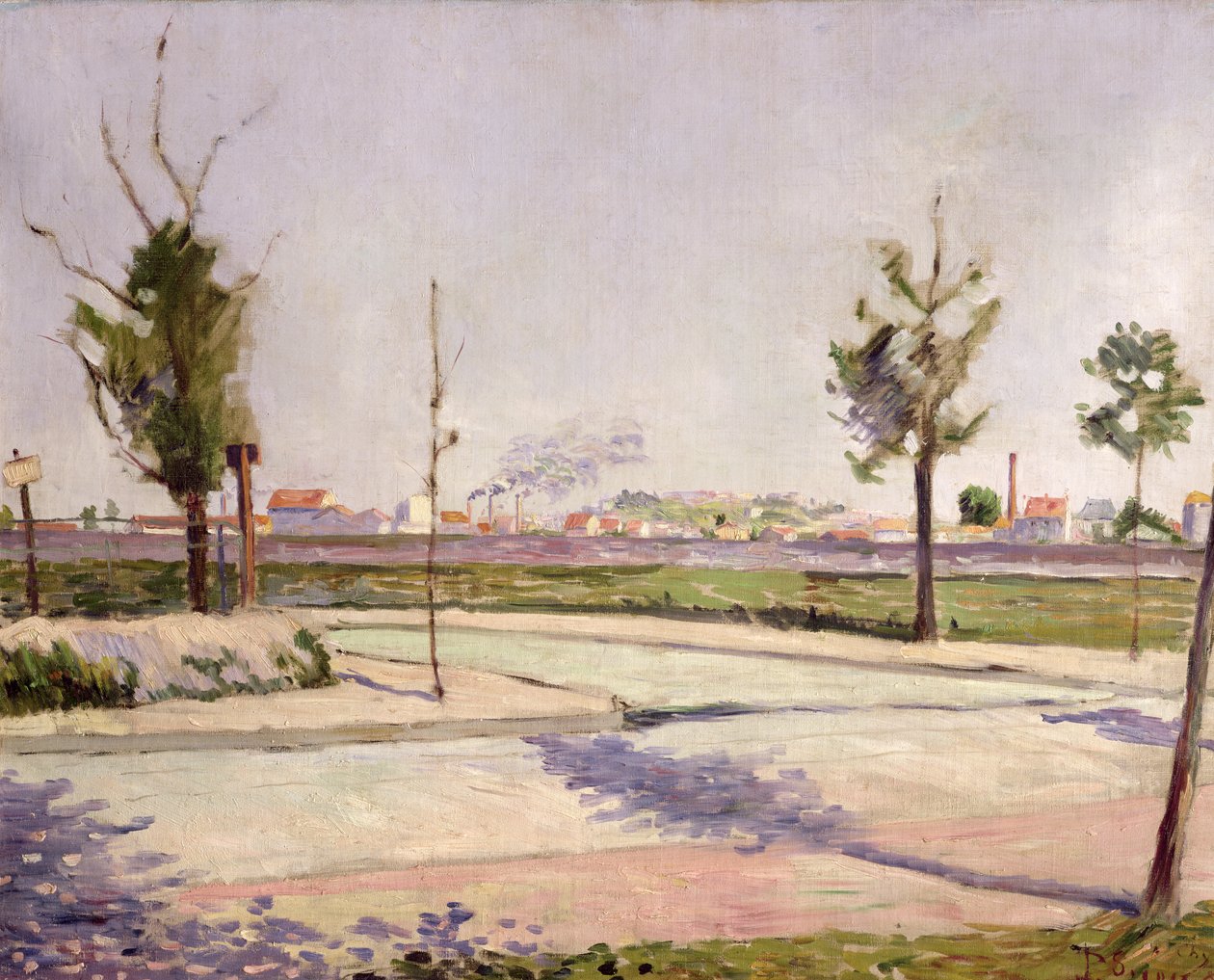 De weg naar Gennevilliers, 1883 door Paul Signac