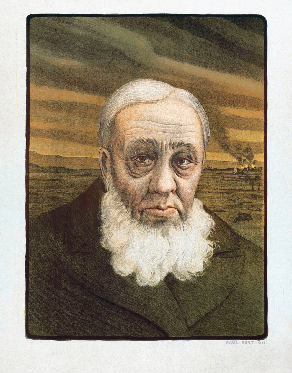 Portret van Paul Kruger (1825-1904) door Paul (after) Berthon