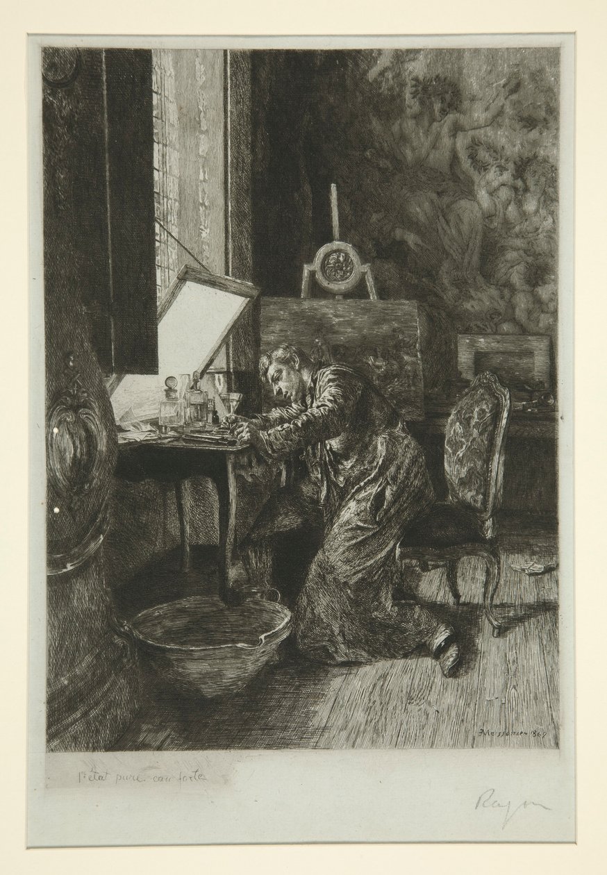 De Schilder door Paul Adolphe Rajon