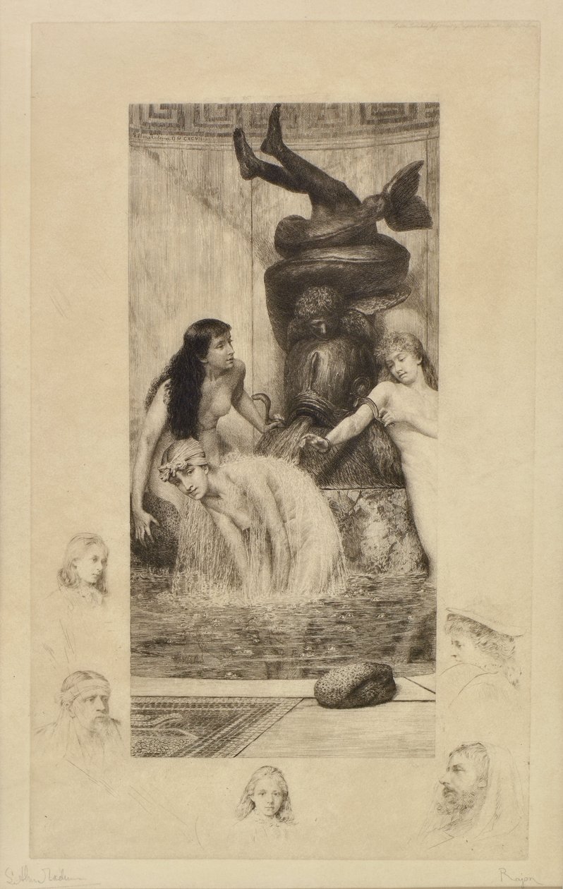 Het Bad door Paul Adolphe Rajon