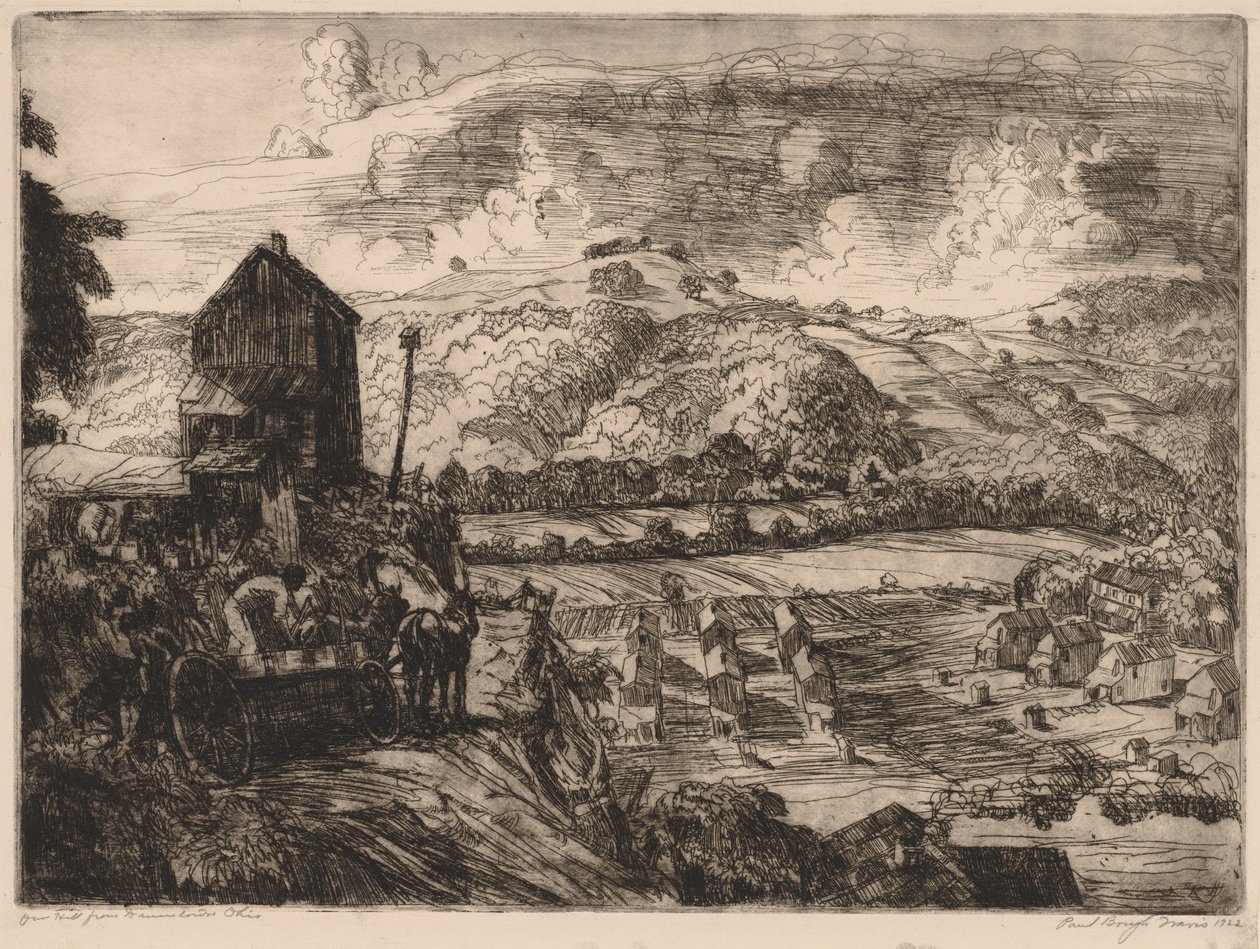Onze Heuvel vanuit Dumstown, Ohio door Paul B. Travis