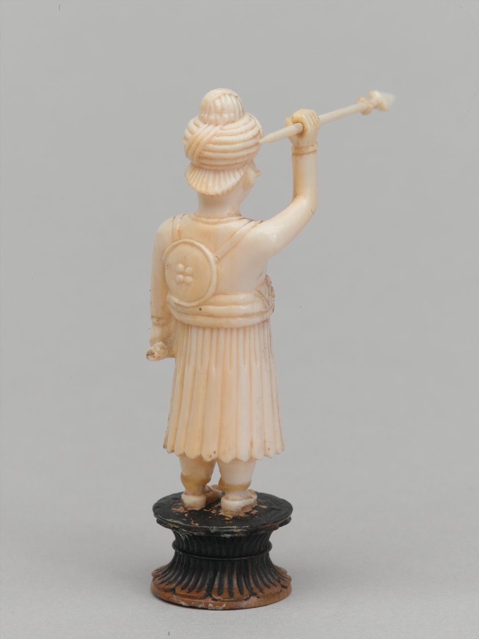Zwarte pion, schaakstuk, India, circa 1820 door Paul Carpentier